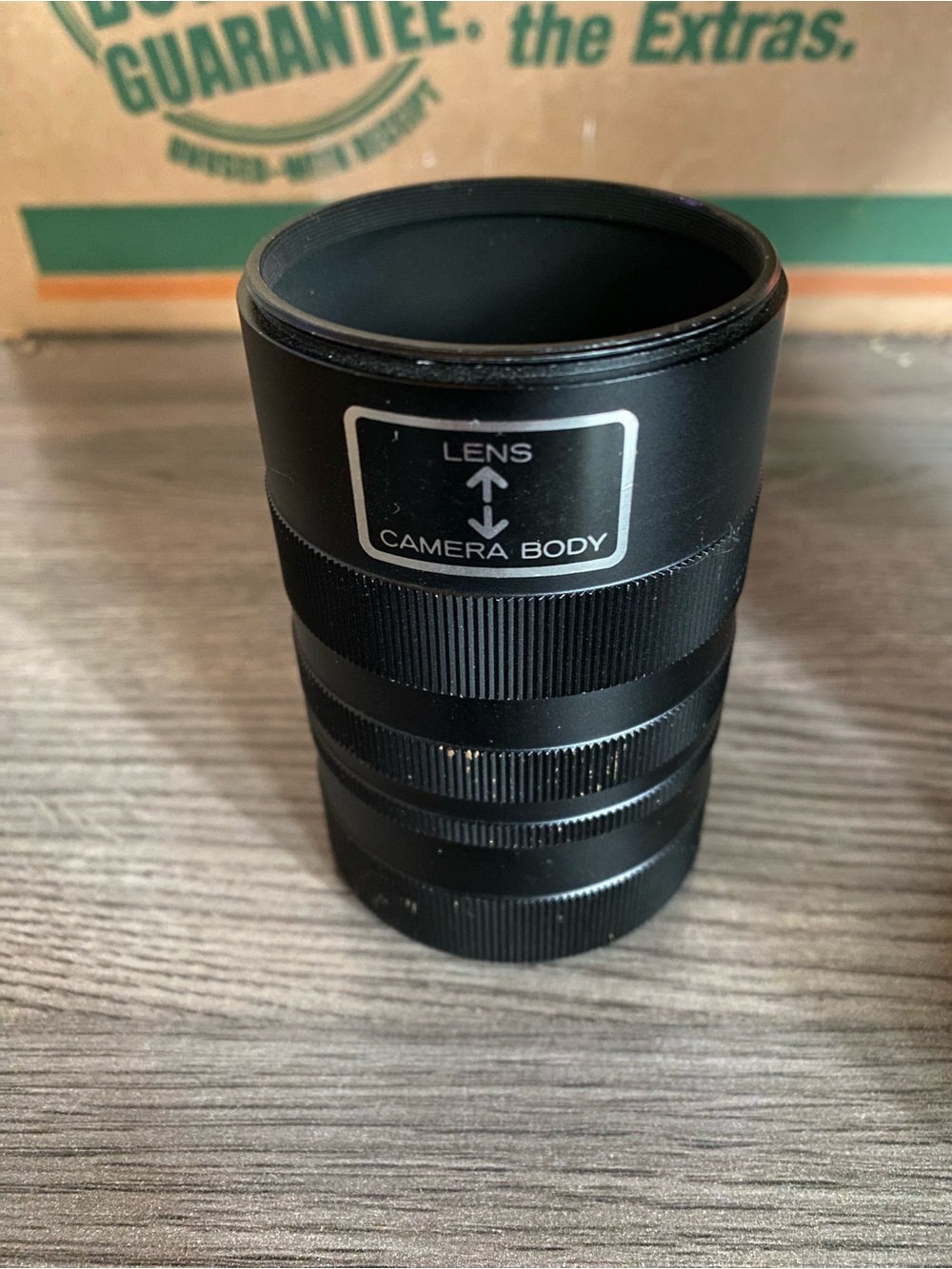 Black Camera Extension Tube for Macro Photography